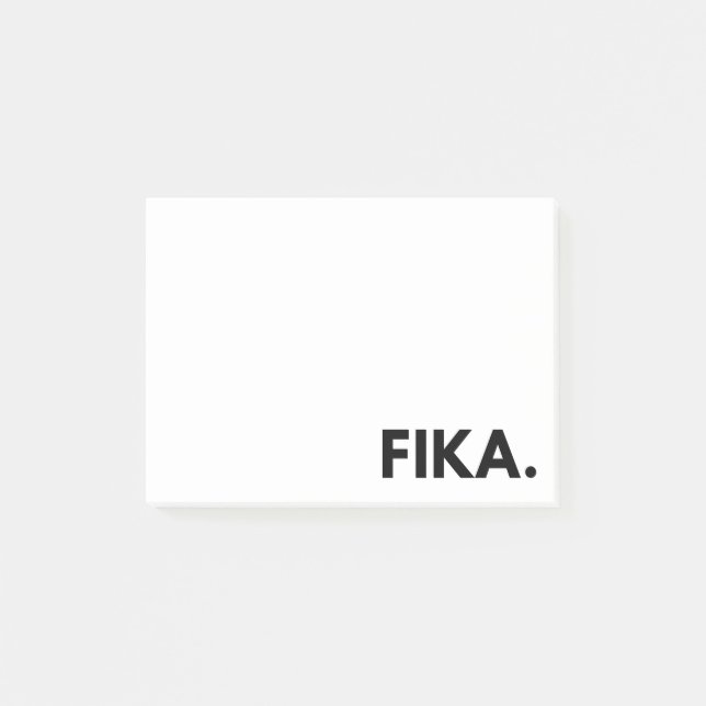 Bloco De Notas FIKA. Notas de Posto Negrito (Frente)