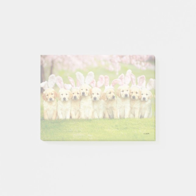 Bloco De Notas Fila de Coelhinhos Cachorrinhos (Frente)