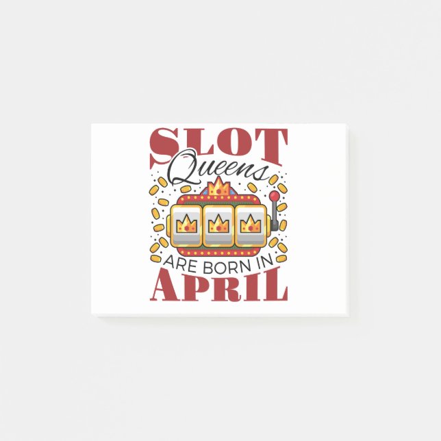 Bloco De Notas Filas de Slot são Nasceres em abril (Frente)