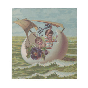 Bloco De Notas Filhos de Ovos para Navegação com Cartão de Páscoa