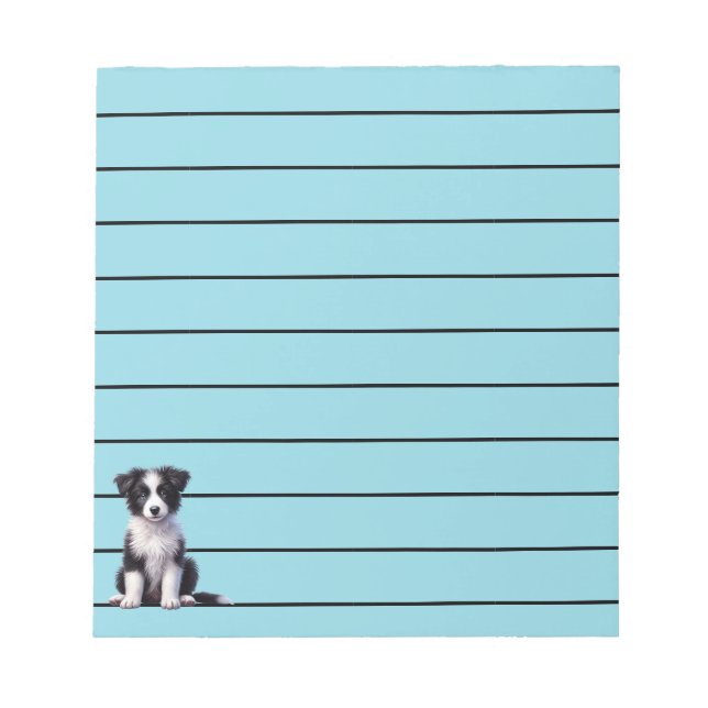Bloco De Notas Filhote de Border Collie Fofo (Frente)