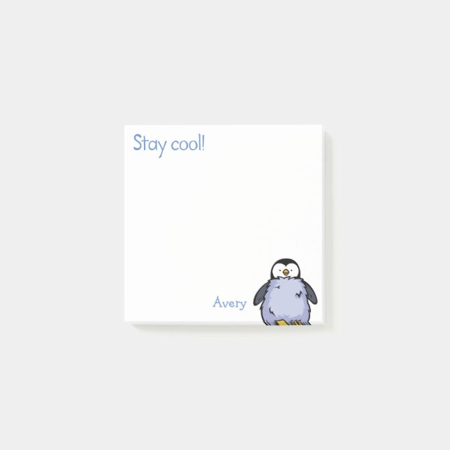 Bloco De Notas Filhote de Pinguim Grandes Notas (Frente)