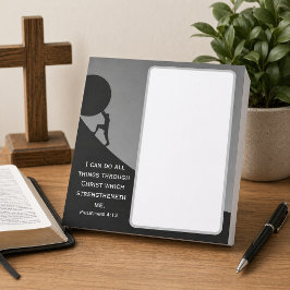 Bloco De Notas Filipenses 4:13 Versículo da Bíblia KJV Pedra Giga