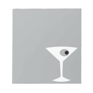Bloco De Notas Filme Noir Martini Glass Notepad