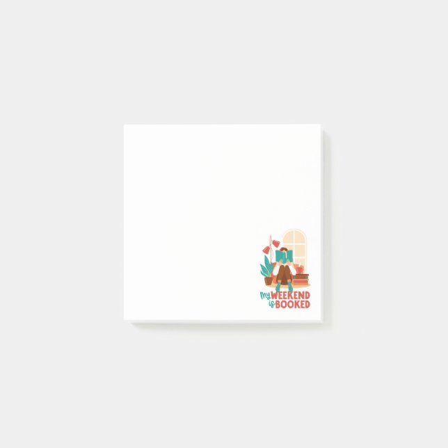 Bloco De Notas Fim de Semana de Leitura de Livros (Frente)