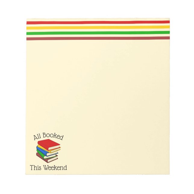 Bloco de Notas Fim de Semana dos Amantes de Livros (Frente)