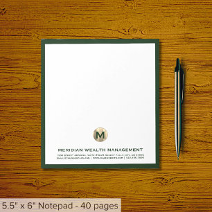 Bloco de Notas Financeiro Elegante