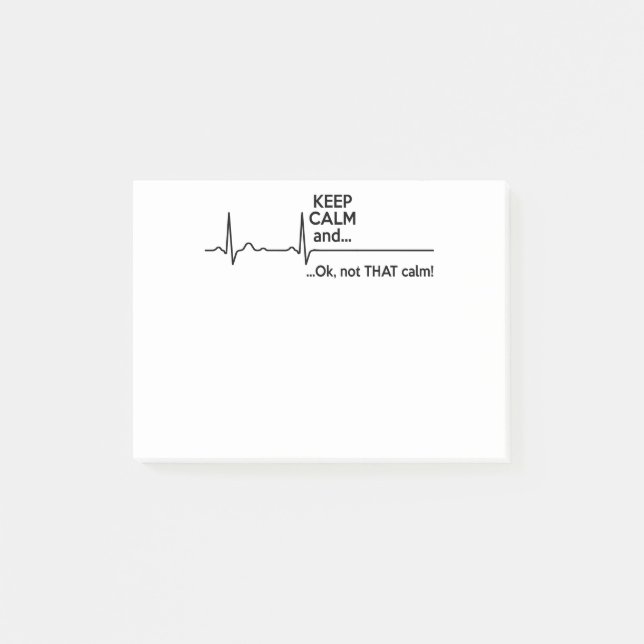 Bloco De Notas Fique Calmo E Ok Não É Tão Calmo (Frente)