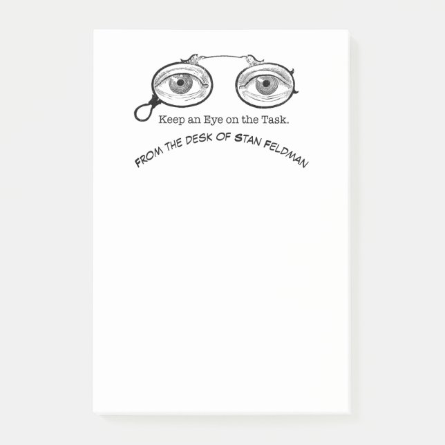 Bloco De Notas Fique de olho na tarefa (Frente)