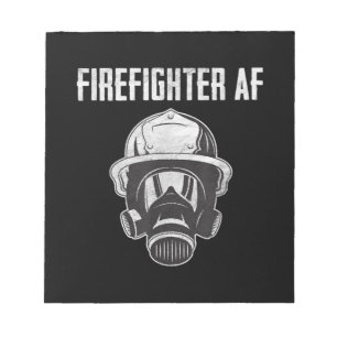 Bloco De Notas Firefighter AF  Máscara de gás  Bombeiro engraç