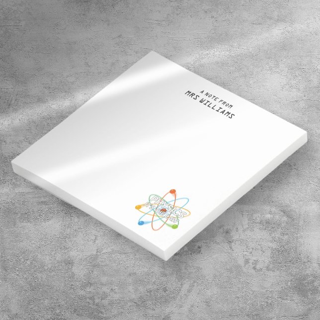Bloco De Notas FÍSICA Personalizada É A LEI Ciência (Personalized PHYSICS IT'S THE LAW Science Post-it Notes)