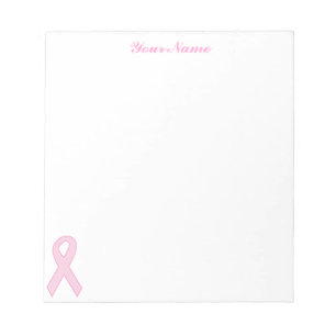 Bloco De Notas Fita cor-de-rosa da consciência