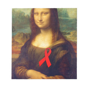 Bloco De Notas Fita do vermelho de Mona Lisa