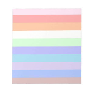 Bloco De Notas Fitas arco-íris de cores Pastel