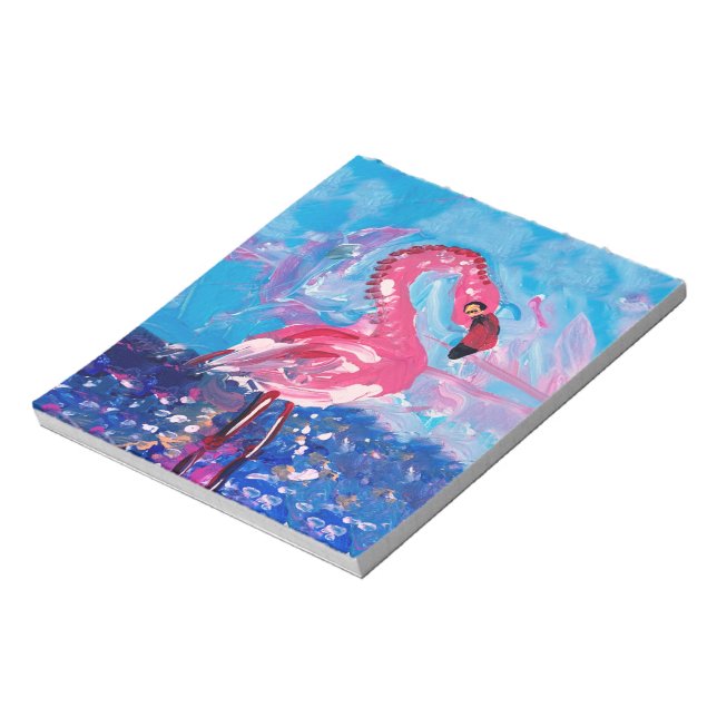 Bloco De Notas Flamingo Painting (Invertido)