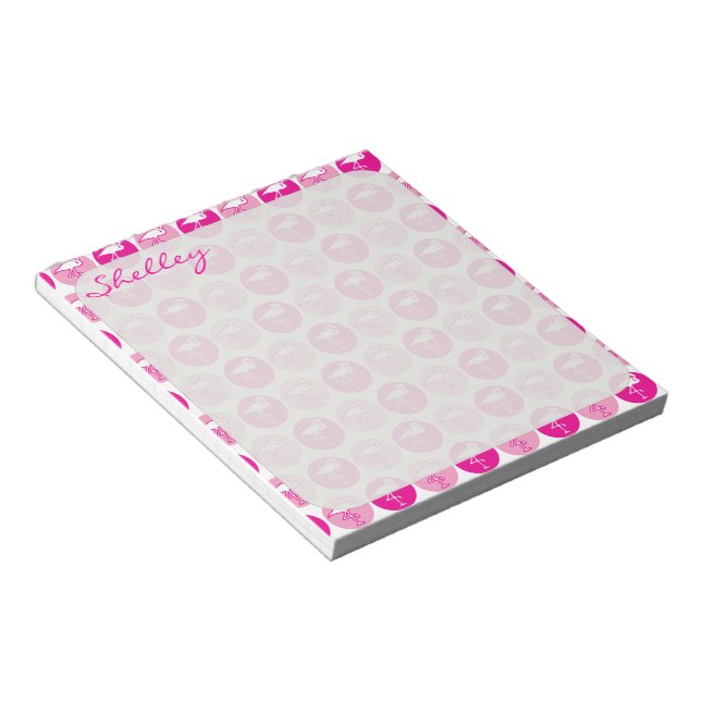 Bloco de notas Flamingo rosa (Inclinado)