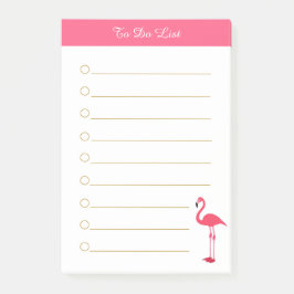 Bloco De Notas Flamingo rosa & caligrafia em linhas brancas