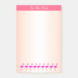Bloco De Notas Flamingos rosa & caligrafia em óculos de sol rosa