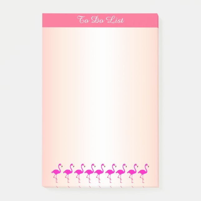 Bloco De Notas Flamingos rosa & caligrafia em óculos de sol rosa (Frente)