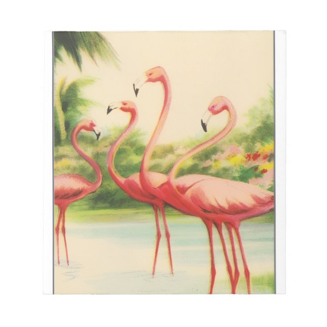 Bloco De Notas Flamingos Vintage (Frente)