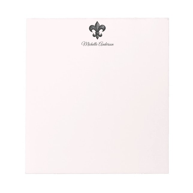 Bloco De Notas Fleur de Lis Paris francês parisiense personalizad (Frente)