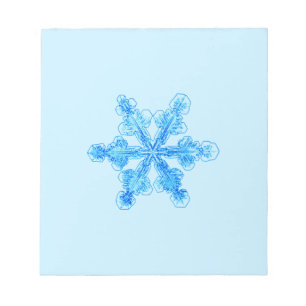 Bloco De Notas Floco de neve azul