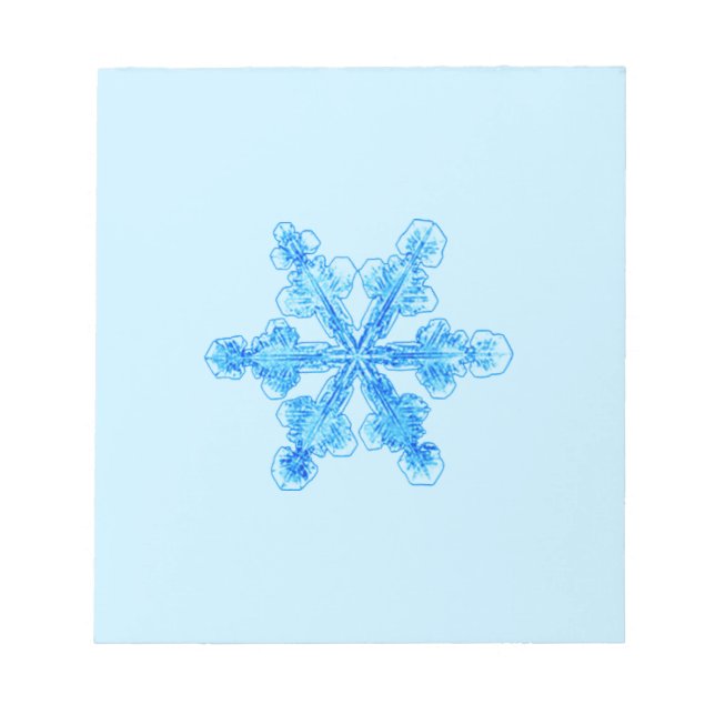 Bloco De Notas Floco de neve azul-inverno (Frente)
