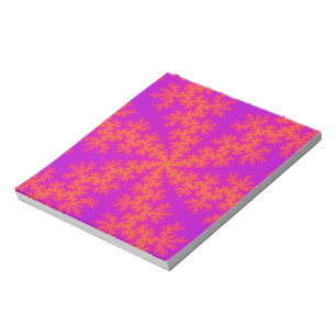 Bloco De Notas Floco de neve rosa e laranja