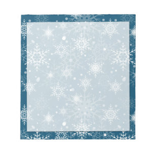 Bloco De Notas Flocos de neve com manchas brancas