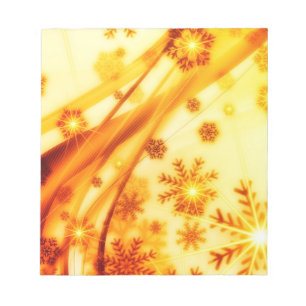 Bloco De Notas Flocos de neve de Natal ouro
