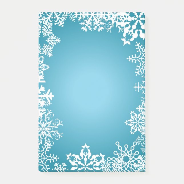 Bloco De Notas Flocos de neve Postam (Frente)