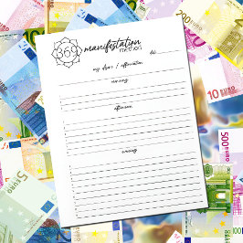 Bloco De Notas Flor 369 Método de Manifestação, Lei de Atração