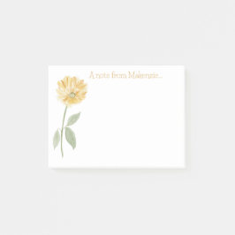 Bloco De Notas Flor Amarelo Vintage