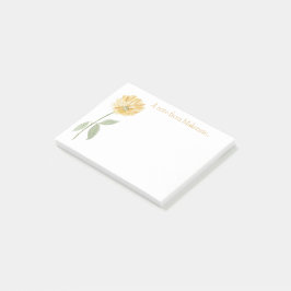 Bloco De Notas Flor Amarelo Vintage