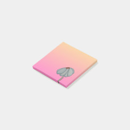 Bloco De Notas Flor Azul com Fundo Rosa