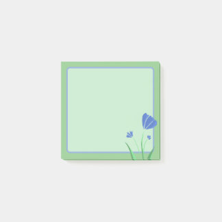 Bloco De Notas Flor - Azul Simples