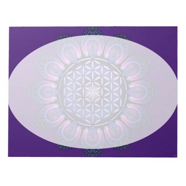 Bloco De Notas Flor da Vida / Blume des Lebens - Mandala II (Frente)