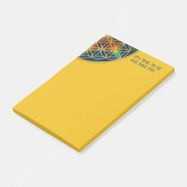 Bloco De Notas FLOR DA VIDA - Flor frontal 1 (Inclinado)