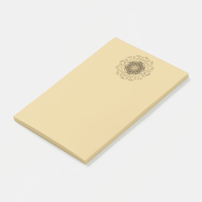 Bloco De Notas Flor da Vida - Mandala de Enfeites Antigos 2 (Inclinado)