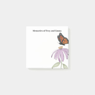 Bloco De Notas Flor de Borboleta Simples