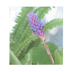 Bloco De Notas Flor de Bromelia de Cone Azul