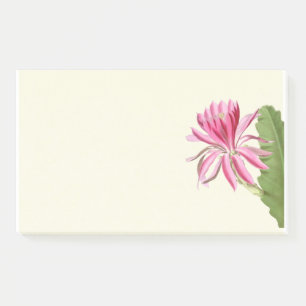 Bloco De Notas flor de cacto rosa,
