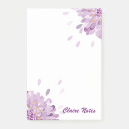 Bloco De Notas Flor de Globo Roxa Personalizada