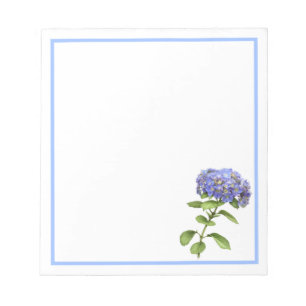 Bloco De Notas Flor de Hydrangea Azul