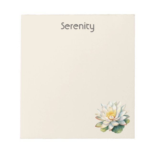 Bloco De Notas Flor de Lótus Serenidade (Frente)