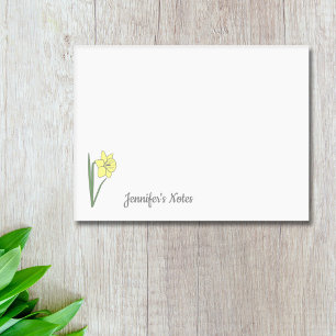 Bloco De Notas Flor de Pastel de Daffodil Botânico