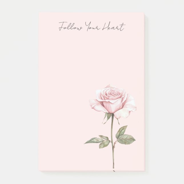 Bloco De Notas Flor de Rosa Rosa Chic (Frente)