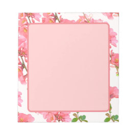 Bloco de Notas Flor de Sakura Rosa