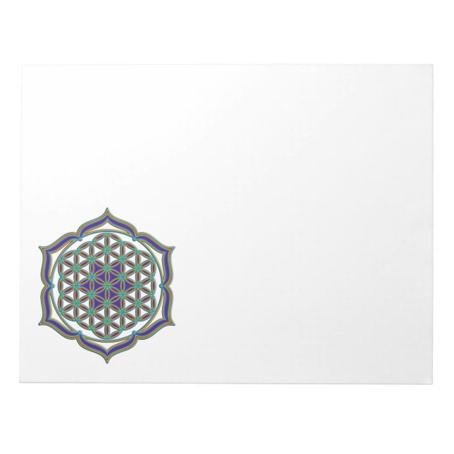 Bloco De Notas Flor De Vida / Blume des Lebens - Lotus Contour (Frente)