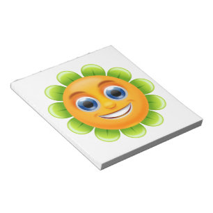 BLOCO DE NOTAS FLOR DO SMILEY FACE